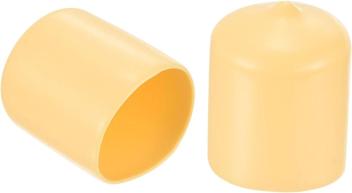 Rubberen dopjes - Eindkappen Vinyl - Meubels Beschermen - Flexibel Vinyl Materiaal - 27 mm - Beige