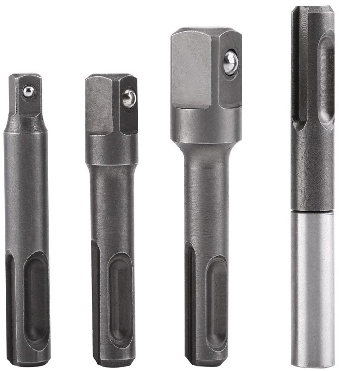 SDS Plus Adapter met 1/4 Inch Hex Basis + Vierkante Boorkop voor Schroeven en Moeren, Verlengconnector voor Boormachines en Handgereedschap