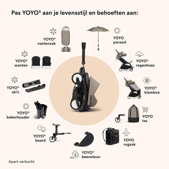 Wanten Kinderwagen - Moffen Kinderwagen - Warmte Bieden - Waterafstotende Stof - Universeel - Zwart — afbeelding 5