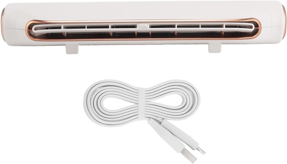 Computermonitorventilator, 3 snelheden, aanpassing van de clip op de computerventilator, USB-aangedreven monitor, koelventilator, schermclip op ventilator, bladloze (White)