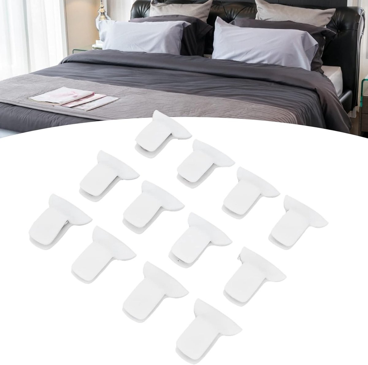 Quilted Duvet Clips voor Dekbedden - 12 Stuks - Dekbed Fixatie Clips voor Stabiliteit en Comfort