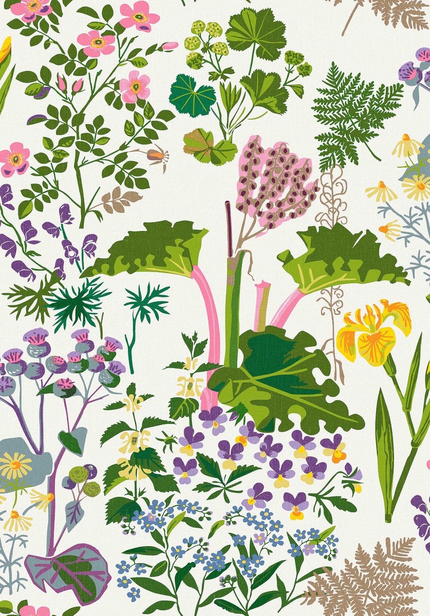 Boråstapeter Vliesbehang 1792 - Scandinavian Designers II - Botanisch Wit - 53cm x 10.05m