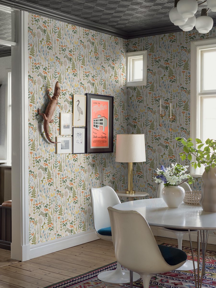 Boråstapeter Vliesbehang 1450 - Swedish Designers - Botanisch Wit - 53cm x 10.05m
