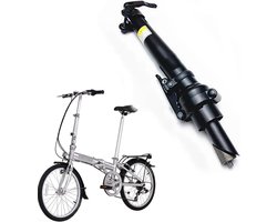 Vouwfiets Stuurpen - Verstelbare Fiets Riser - Fiets Gemakkelijk Opvouwen - Quick-Release Aluminium - 25.4mm x 330mm - Zwart