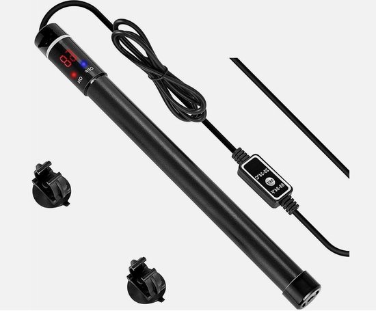 MARINE COLOR Aquarium Heater, Submersible 200 W, 300 W, 500 W, Titanium, Automatic, Explosion-Resistant, Combustion Resistant, Adjustable Temperature LED, for Fresh Water and Sea W