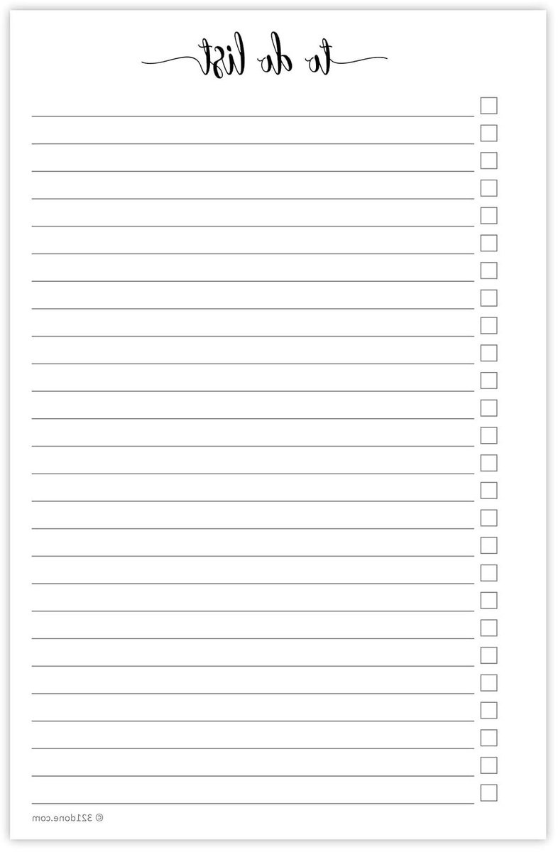 To Do List Notitieblok - Planning Memo Pad - Taken Organiseren - Scheurvellen met Marge - 145 x 215 cm