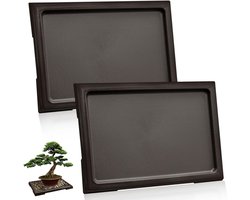 CANIPHA Set van 2 Bonsai Pot Onderzetters - Plastic Drip Tray voor Planten
