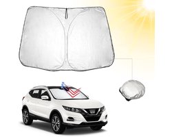 BIBIBO N*issan Qashqai J11 Windscreen Cover Compatible with N*issan Qashqai J11 2014-2021, Sun Protection, Foldable, UV Heat Protection