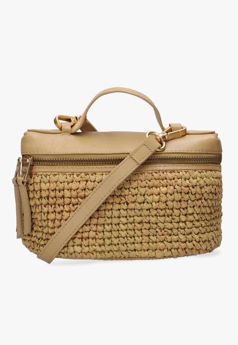 Fred De La Bretoniere - Lori Crossbody Raffia Beige - Maat One Size