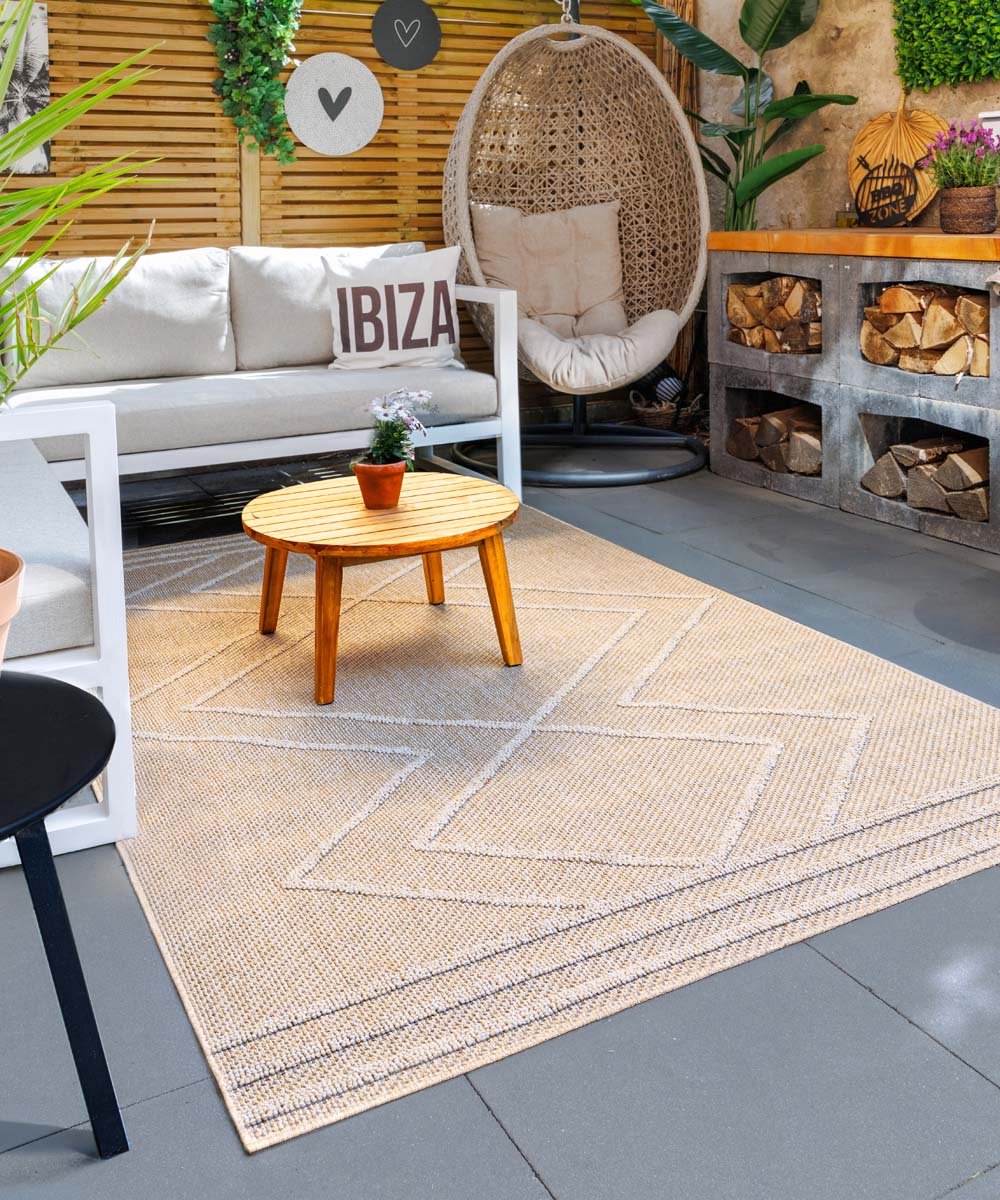 Buitenkleed bohemian - Retreat beige 200x290