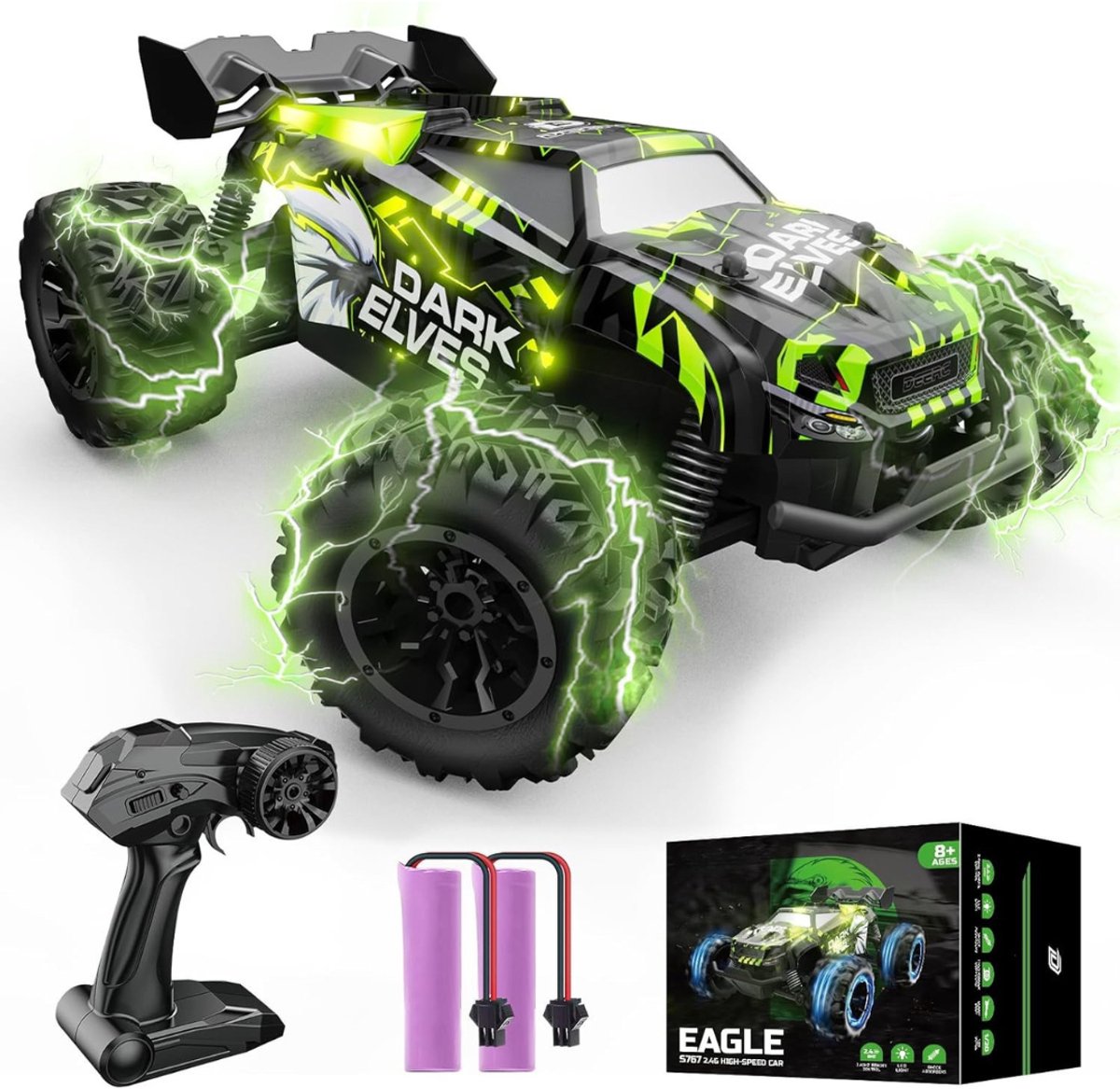 REN® RC Auto Offroad - RC Auto - Groen - 22cm x 17cm x 10cm