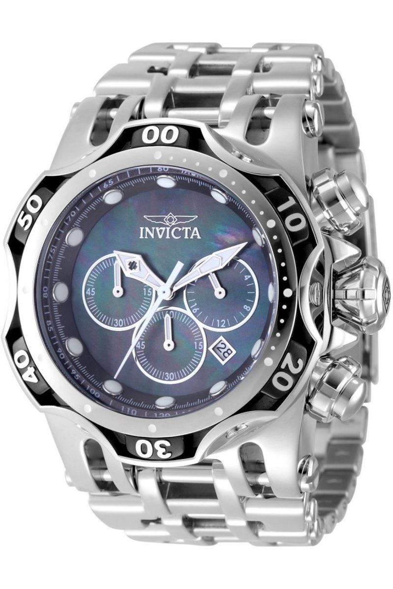 Invicta Fusion 49168 Heren Horloge - Waterdicht - Analoog - Quartz Uurwerk - Roestvrij Staal met parelmoeren Wijzerplaat - 54mm