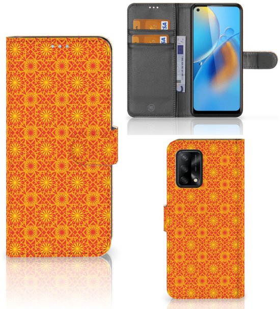 OPPO A74 4G Telefoon Hoesje Batik Oranje