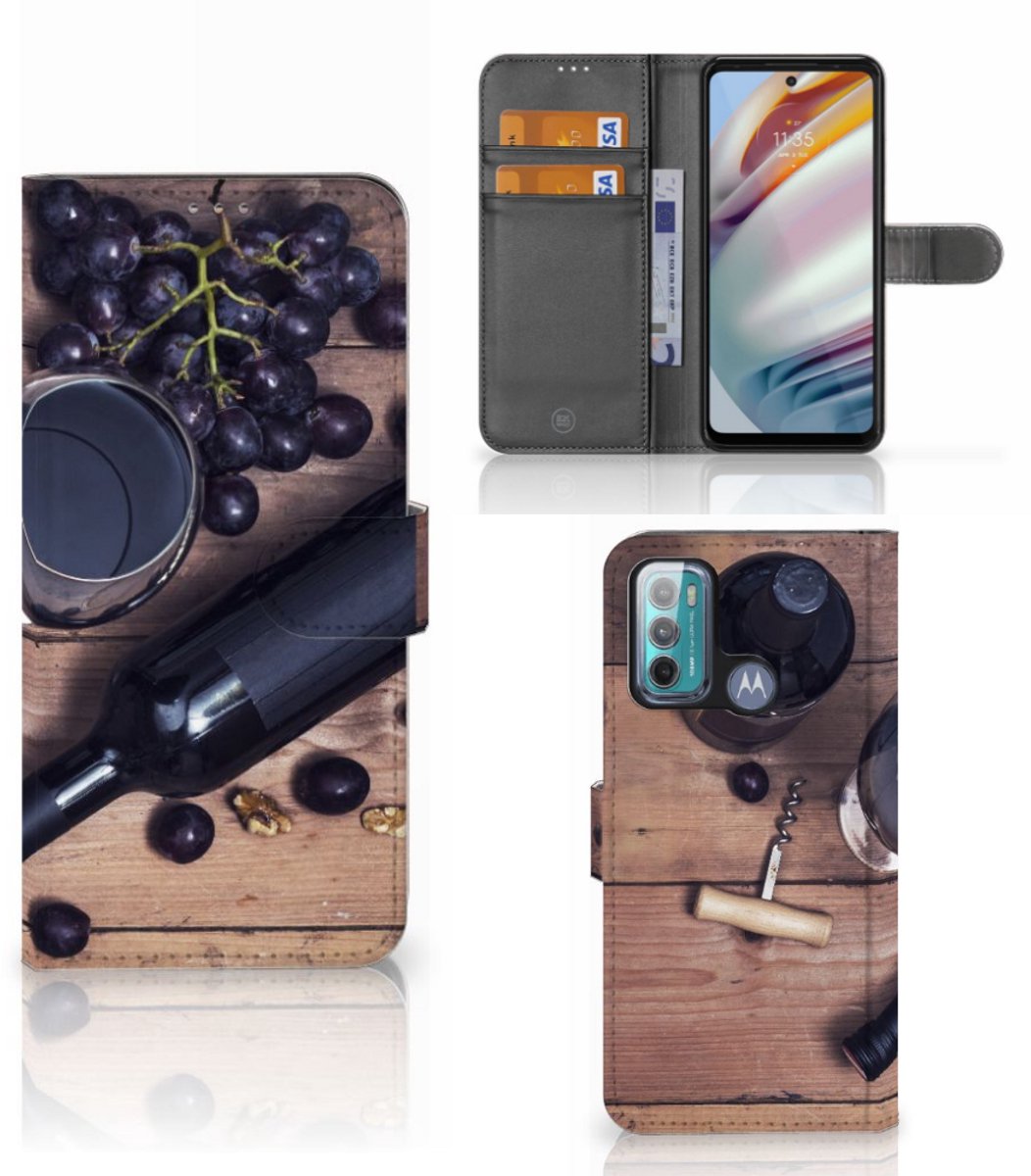 Motorola Moto G60 Book Cover Wijn