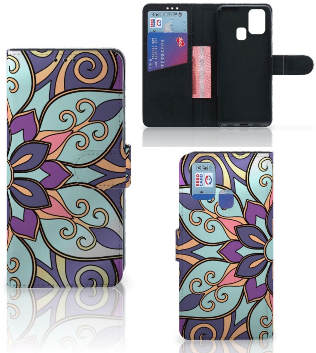 Samsung Galaxy M31 Hoesje Purple Flower