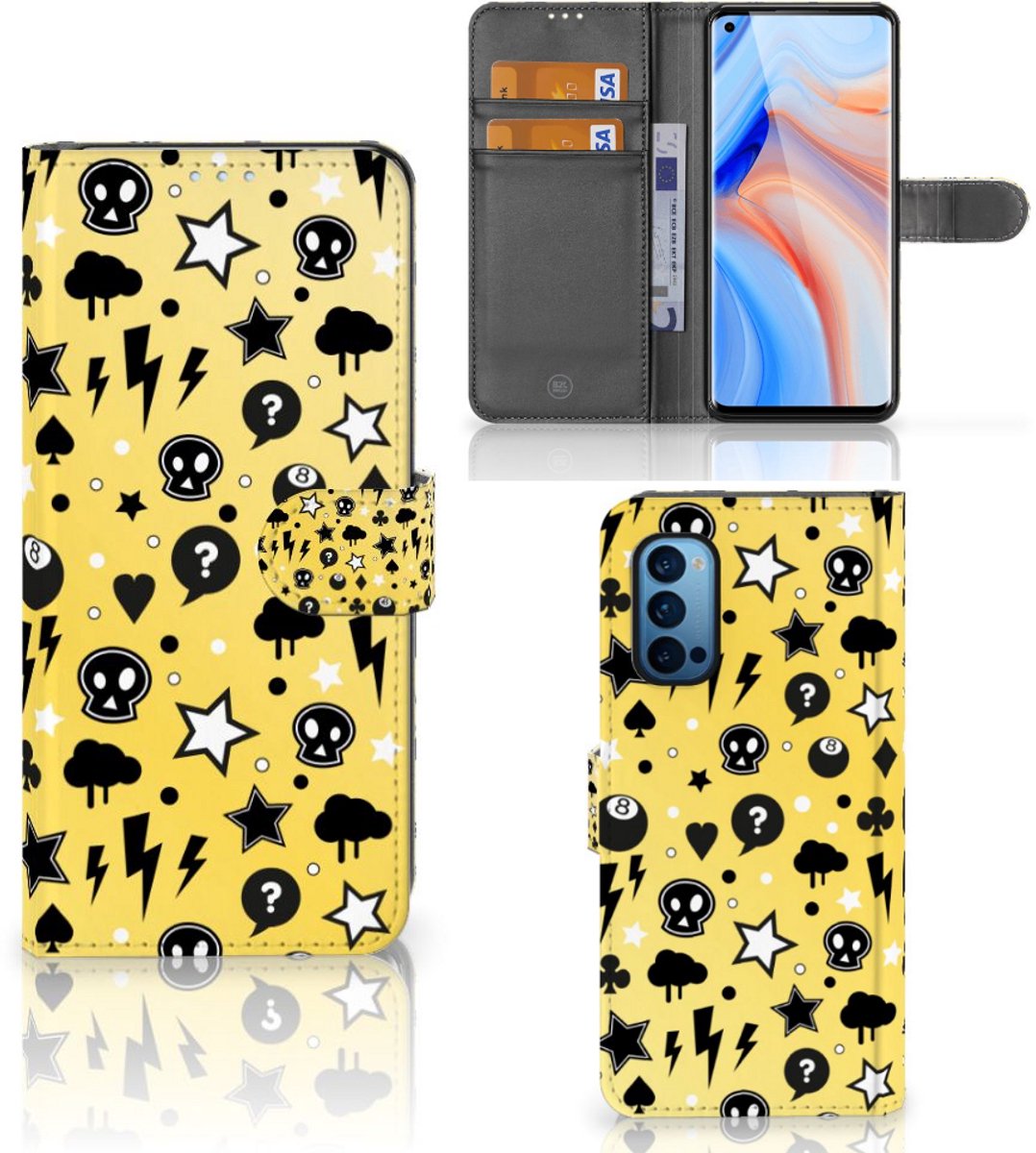 Telefoonhoesje met Naam OPPO Reno 4 Pro 5G Punk Geel