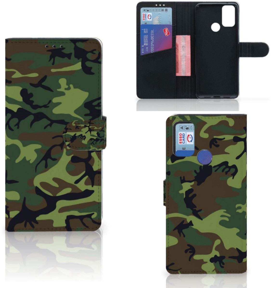 Alcatel 1S (2021) Telefoon Hoesje Army Dark