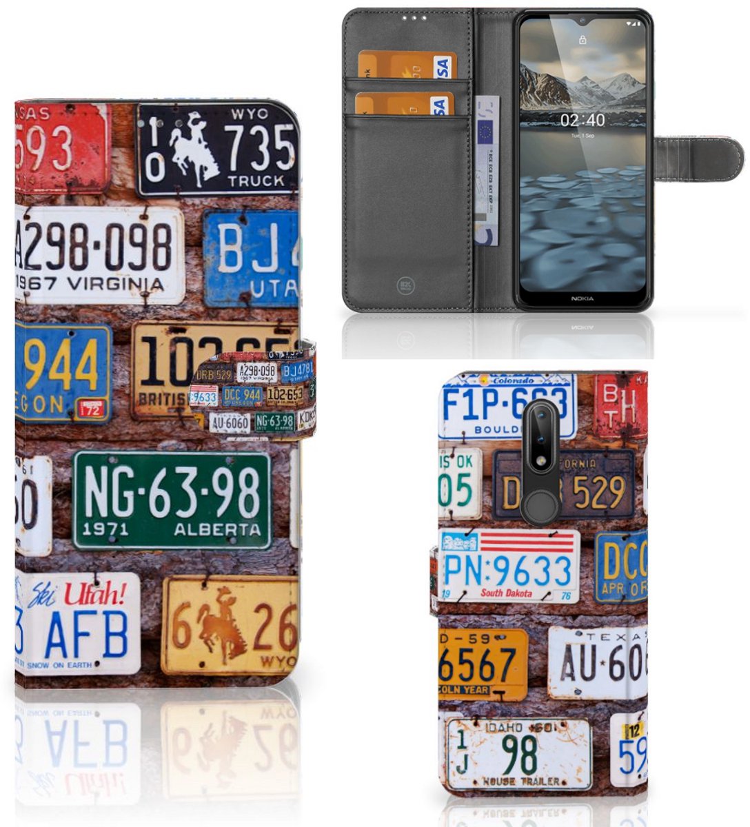 Nokia 2.4 Telefoonhoesje met foto Kentekenplaten