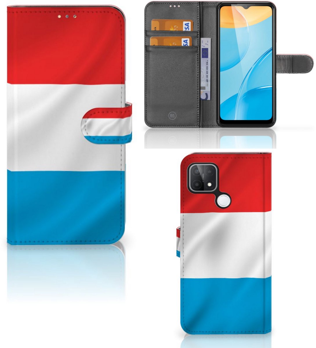 OPPO A15 Bookstyle Case Luxemburg