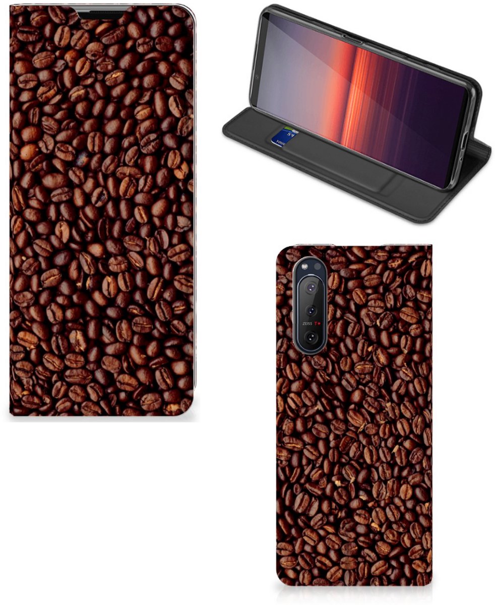 Sony Xperia 5 II Flip Style Cover Koffiebonen