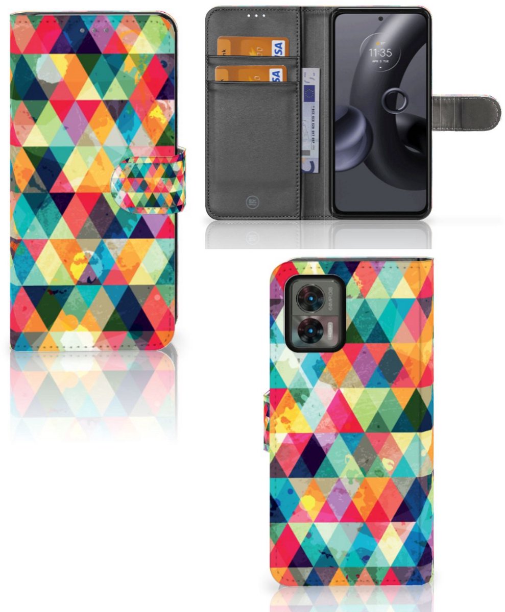 Motorola Edge 30 Neo Telefoon Hoesje Geruit