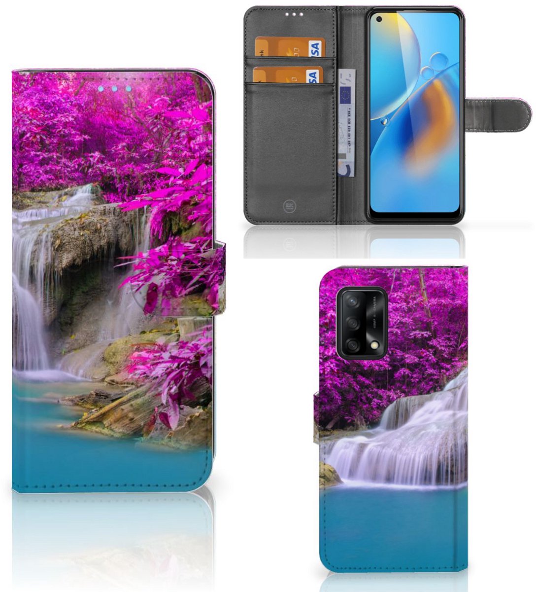 OPPO A74 4G Flip Cover Waterval