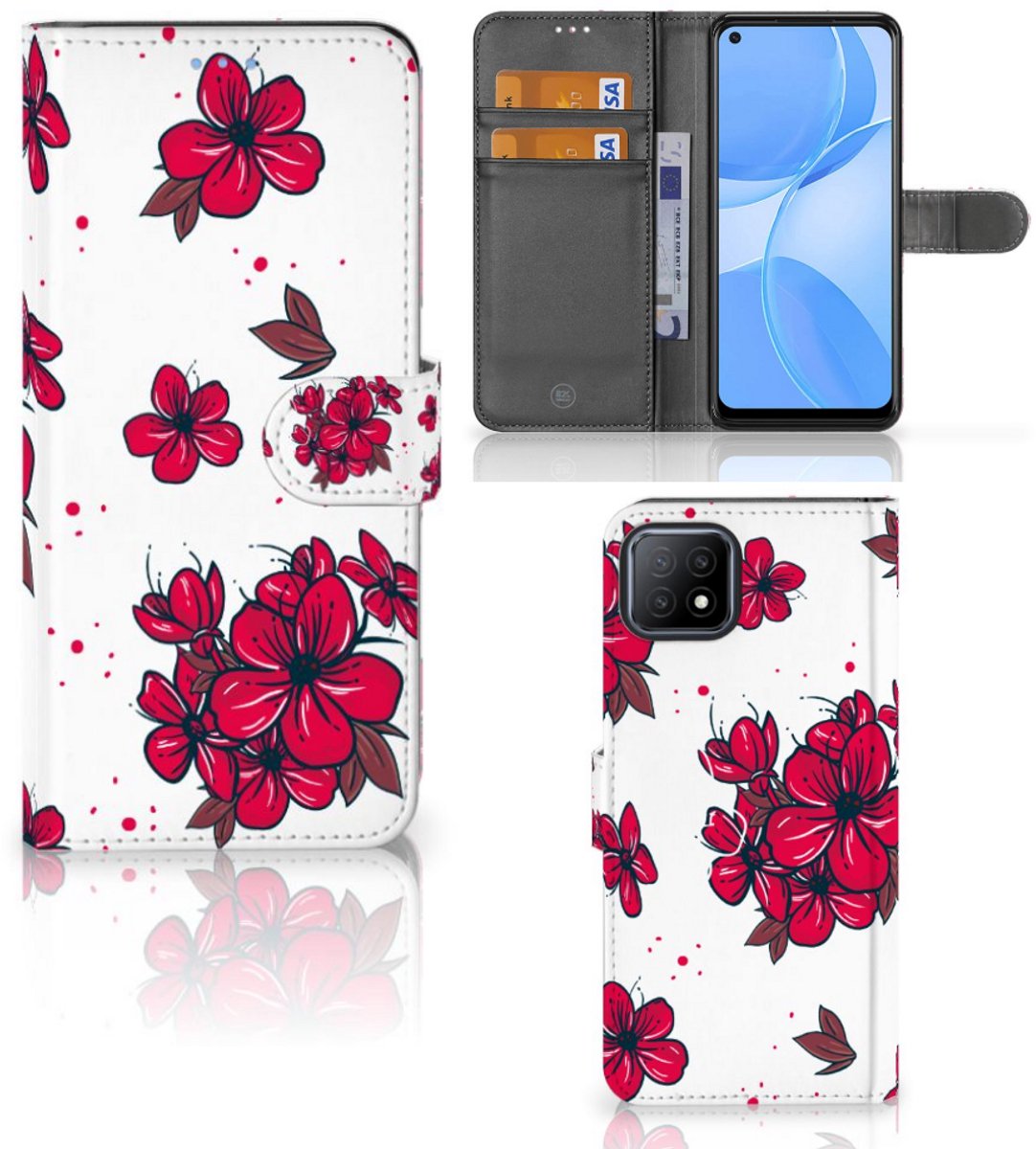 OPPO A73 5G Hoesje Blossom Red