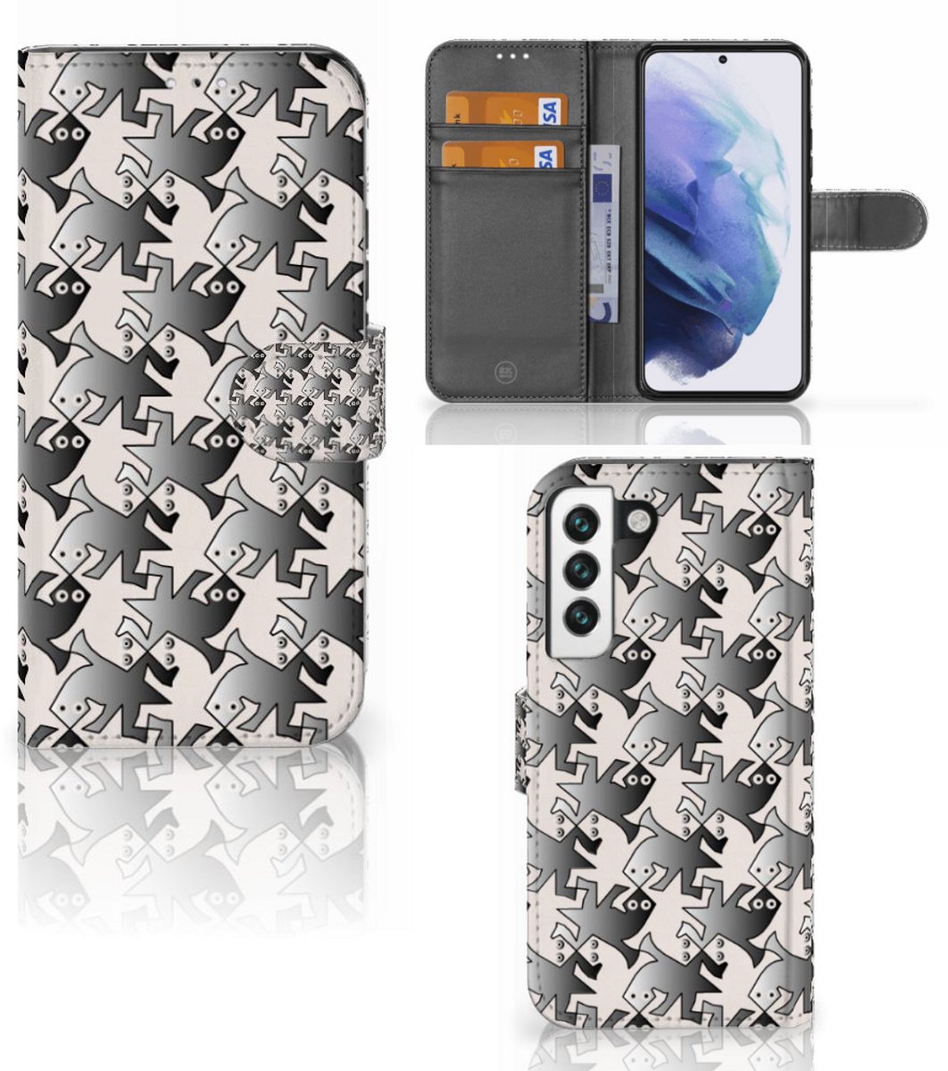 Samsung Galaxy S22 Telefoonhoesje met Pasjes Salamander Grey