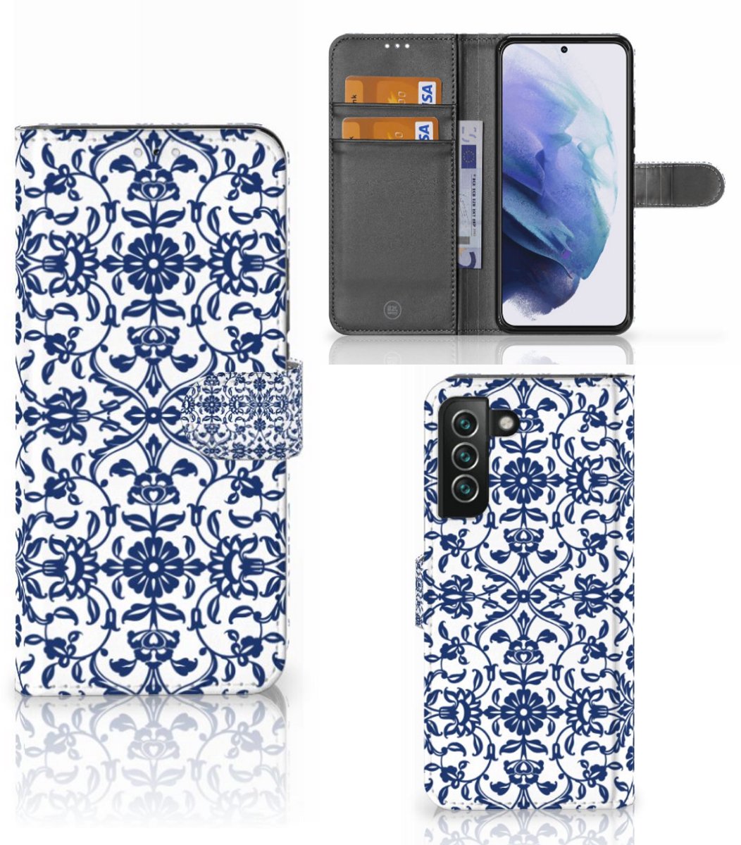 Samsung Galaxy S22 Plus Hoesje Flower Blue