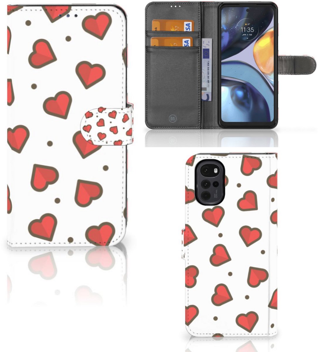Motorola Moto G22 Telefoon Hoesje Hearts