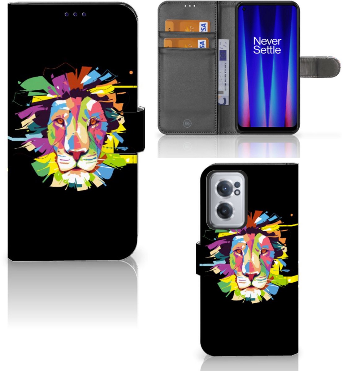 OnePlus Nord CE 2 Leuk Hoesje Lion Color