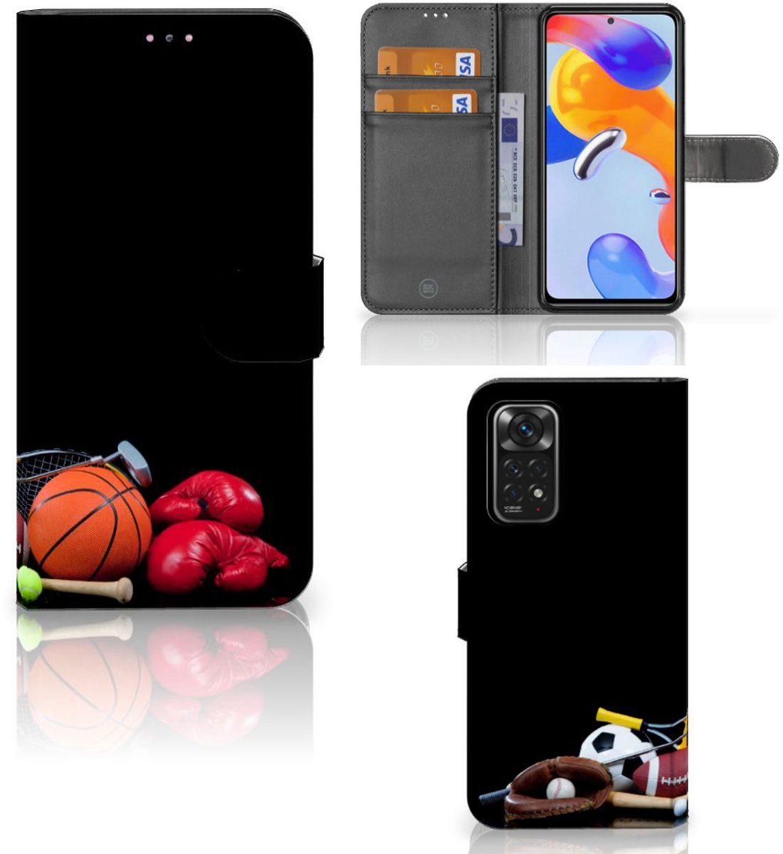 Xiaomi Redmi Note 11 Pro 5G/4G Wallet Case met Pasjes Sports