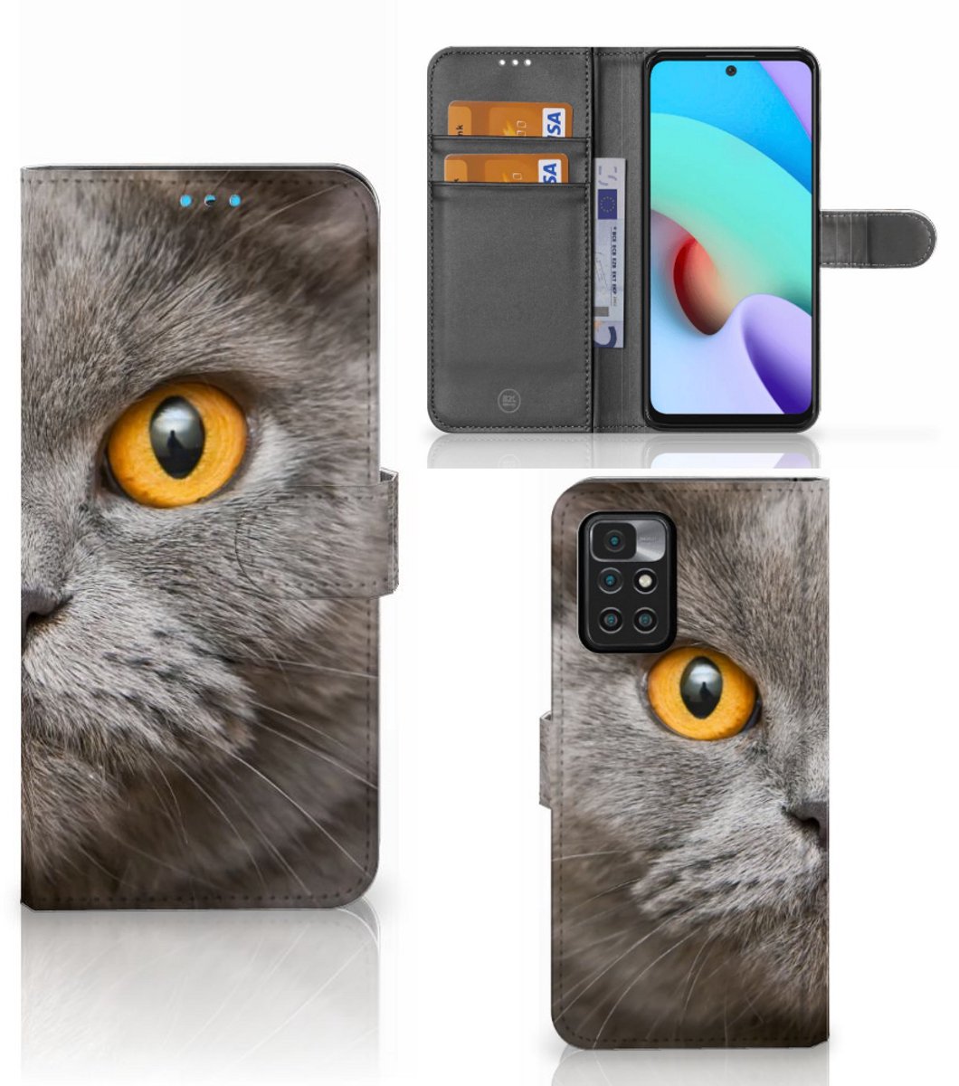 Telefoonhoesje met Pasjes Xiaomi Redmi 10 Britse Korthaar