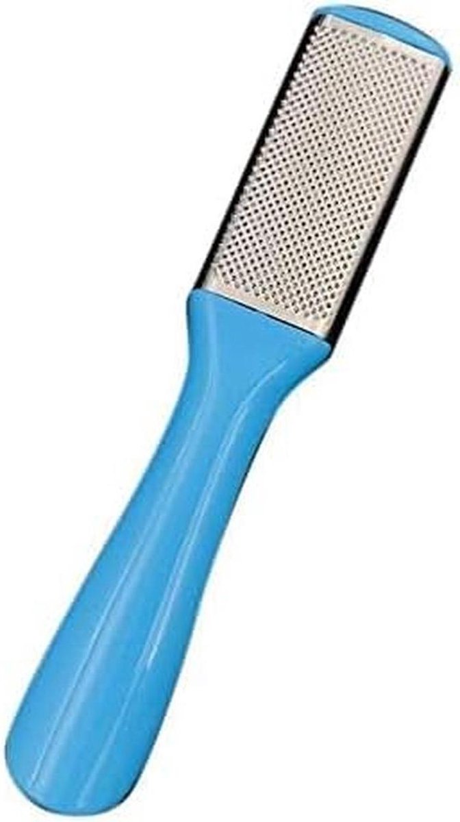 Voetvijl Dubbelzijdig - Hiel Rasp - Voetverzorging - Verwijdert Eelt - 17 cm - Blauw