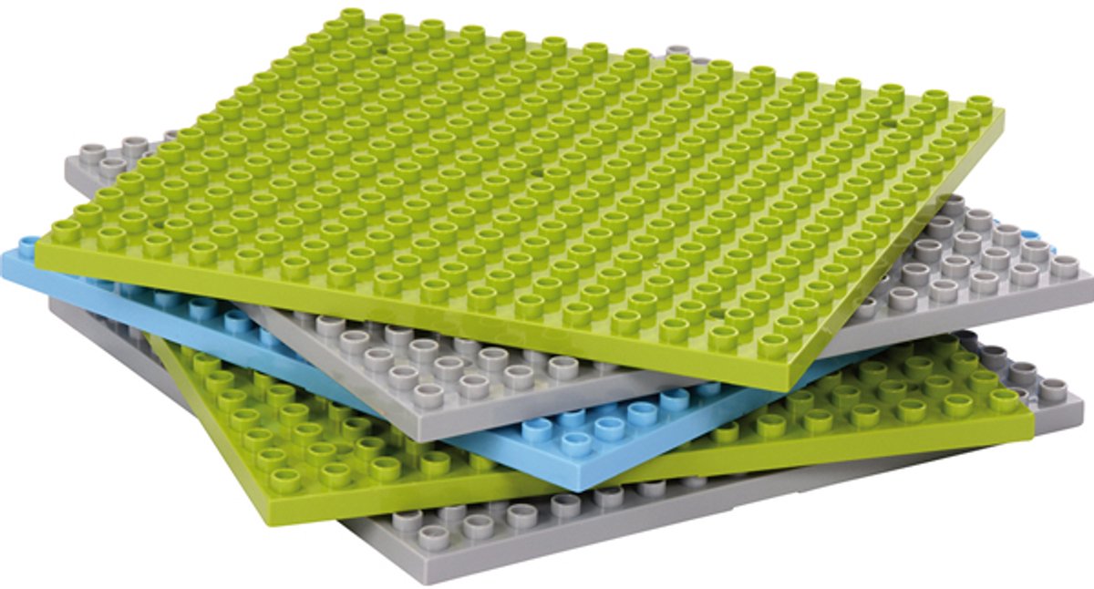 Eduplay bouwplaten grote noppen set van 5 stuks multicolor.