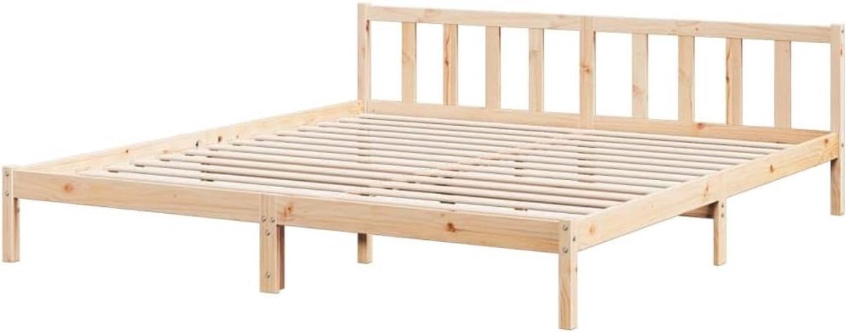 Bedframe Grenenhout - Houten Bed Omkadering - Goede Nachtrust - Massief Hout - 180x210 cm - Naturel