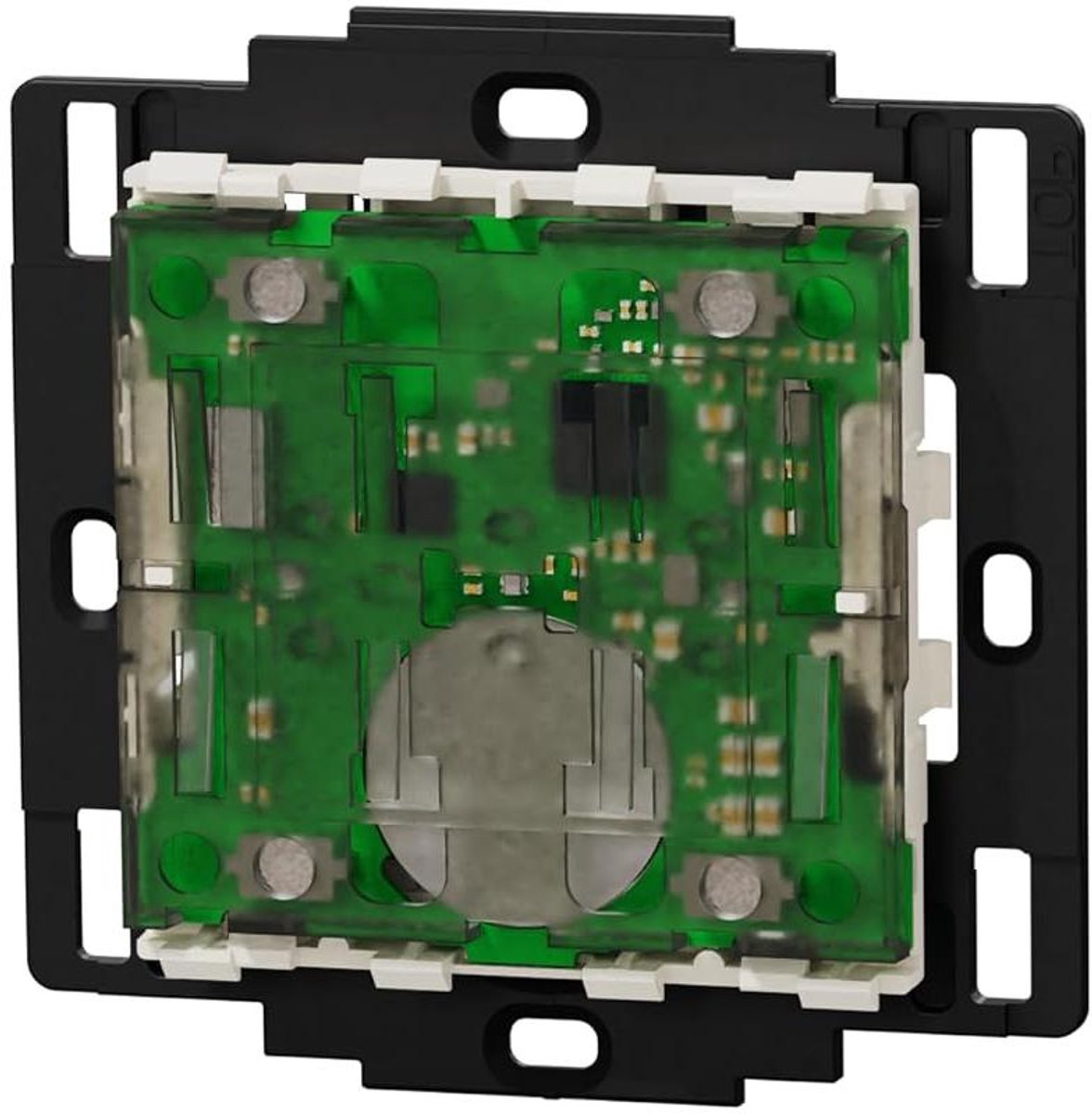 Draadloze Knop Inbouw - Smart Home Knop - Domotica Bediening - Configureerbaar voor 1 of 2 voudig - Enkelvoudig - Wit