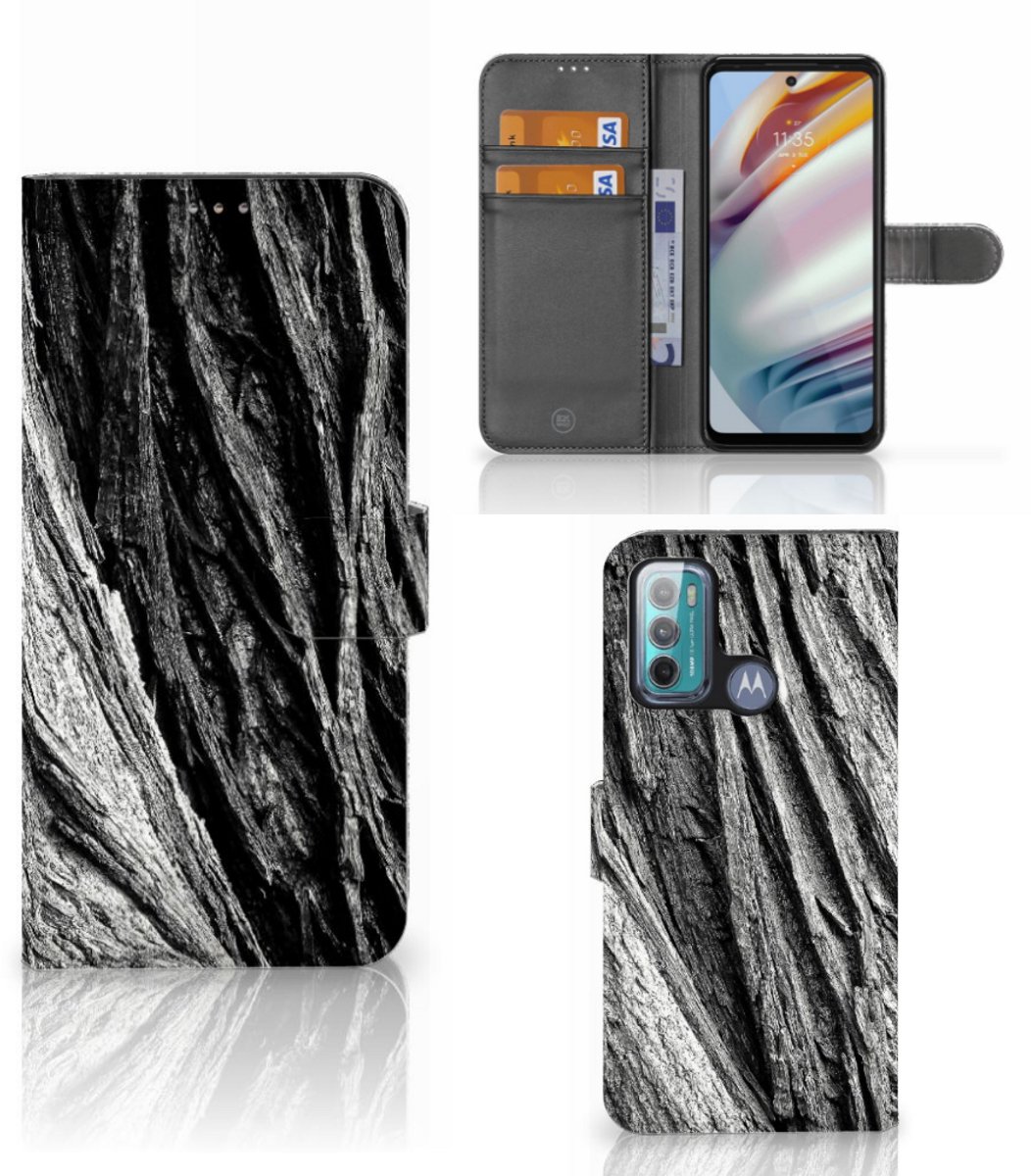 Book Style Case Motorola Moto G60 Boomschors Grijs