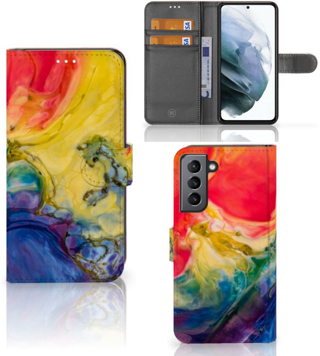 Hoesje Samsung Galaxy S21 FE Watercolor Dark