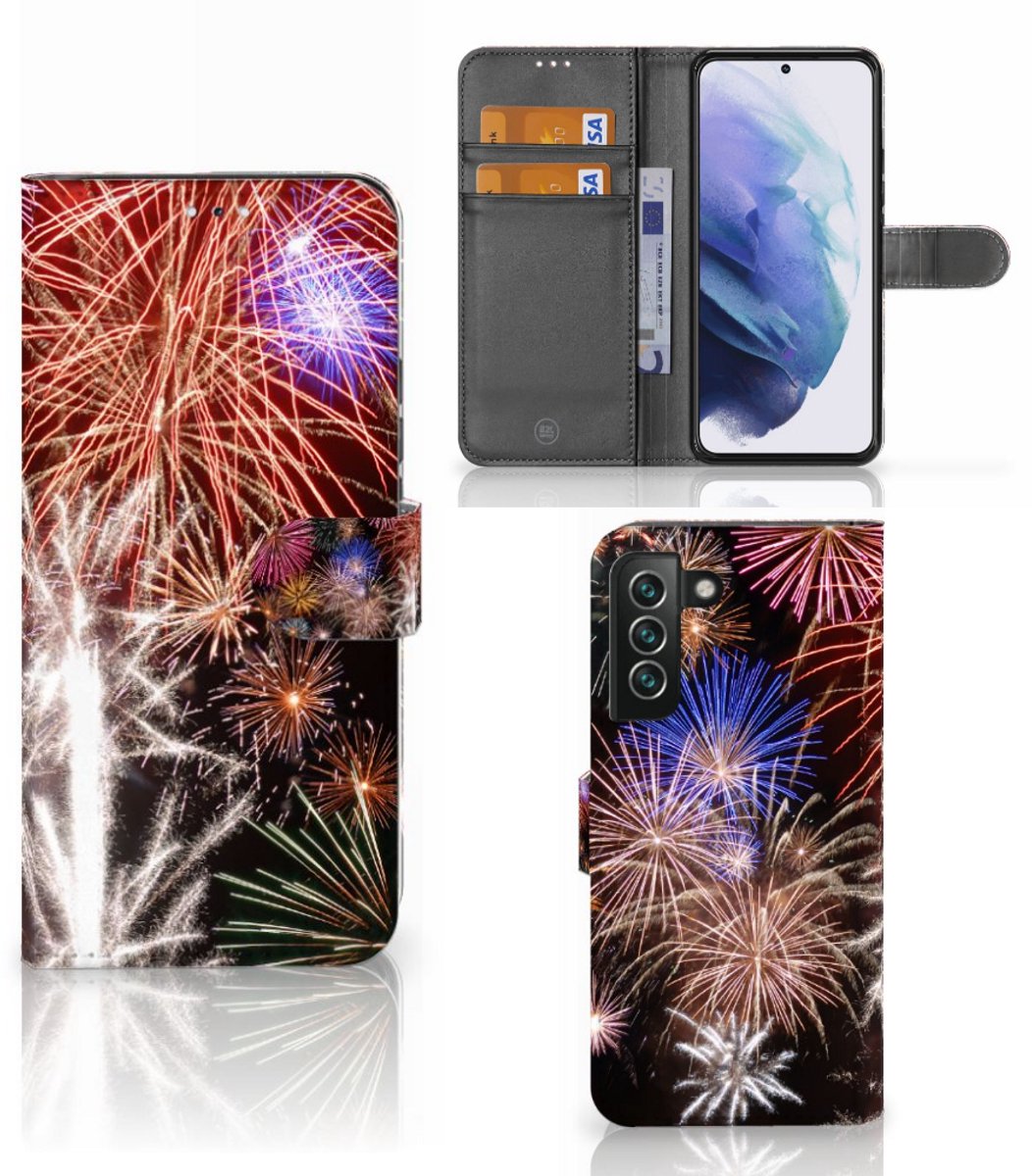 Samsung Galaxy S22 Plus Wallet Case met Pasjes Vuurwerk