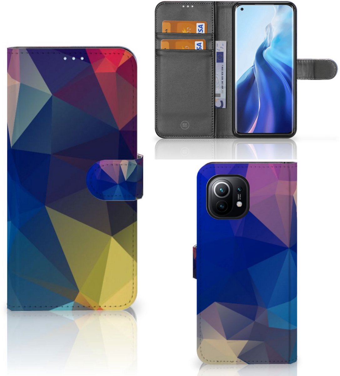 Book Case voor Xiaomi Mi 11 Book Case Polygon Dark
