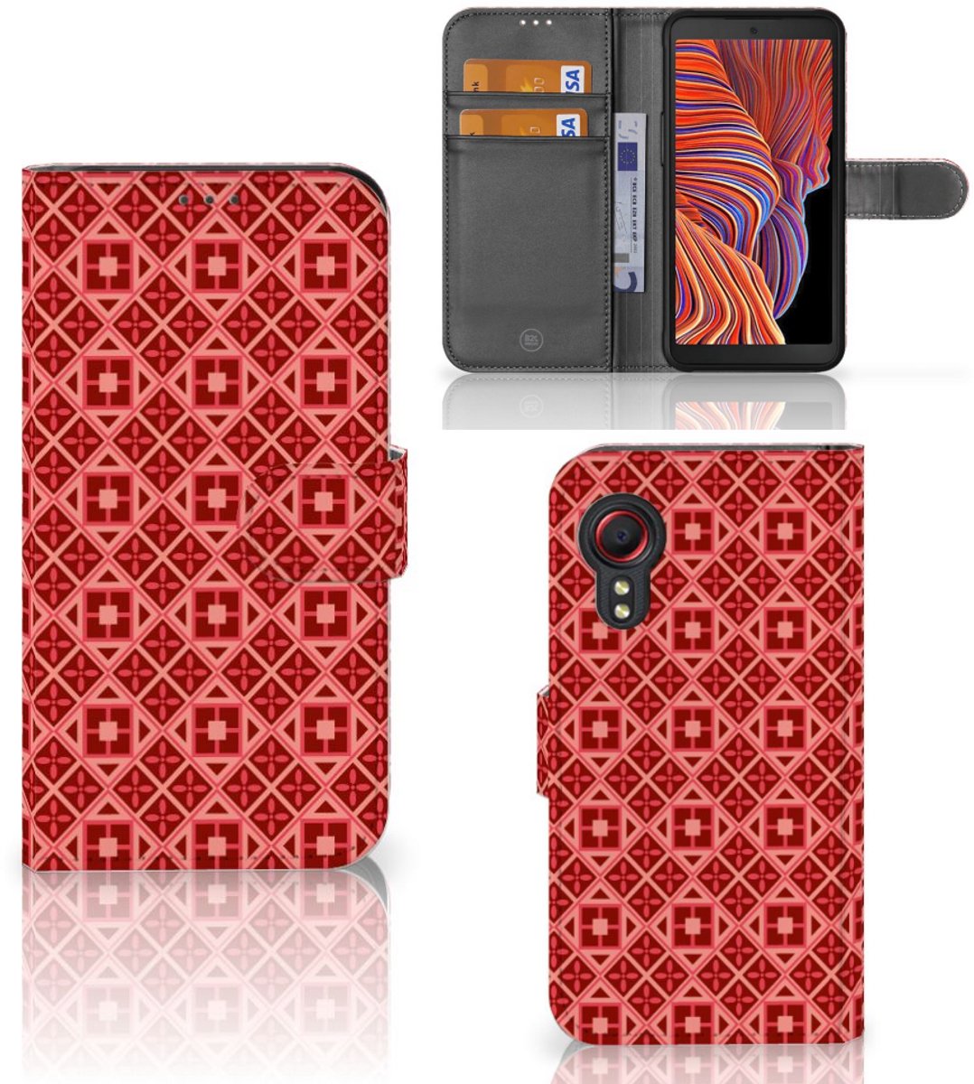 Samsung Galaxy Xcover 5 Telefoon Hoesje Batik Rood