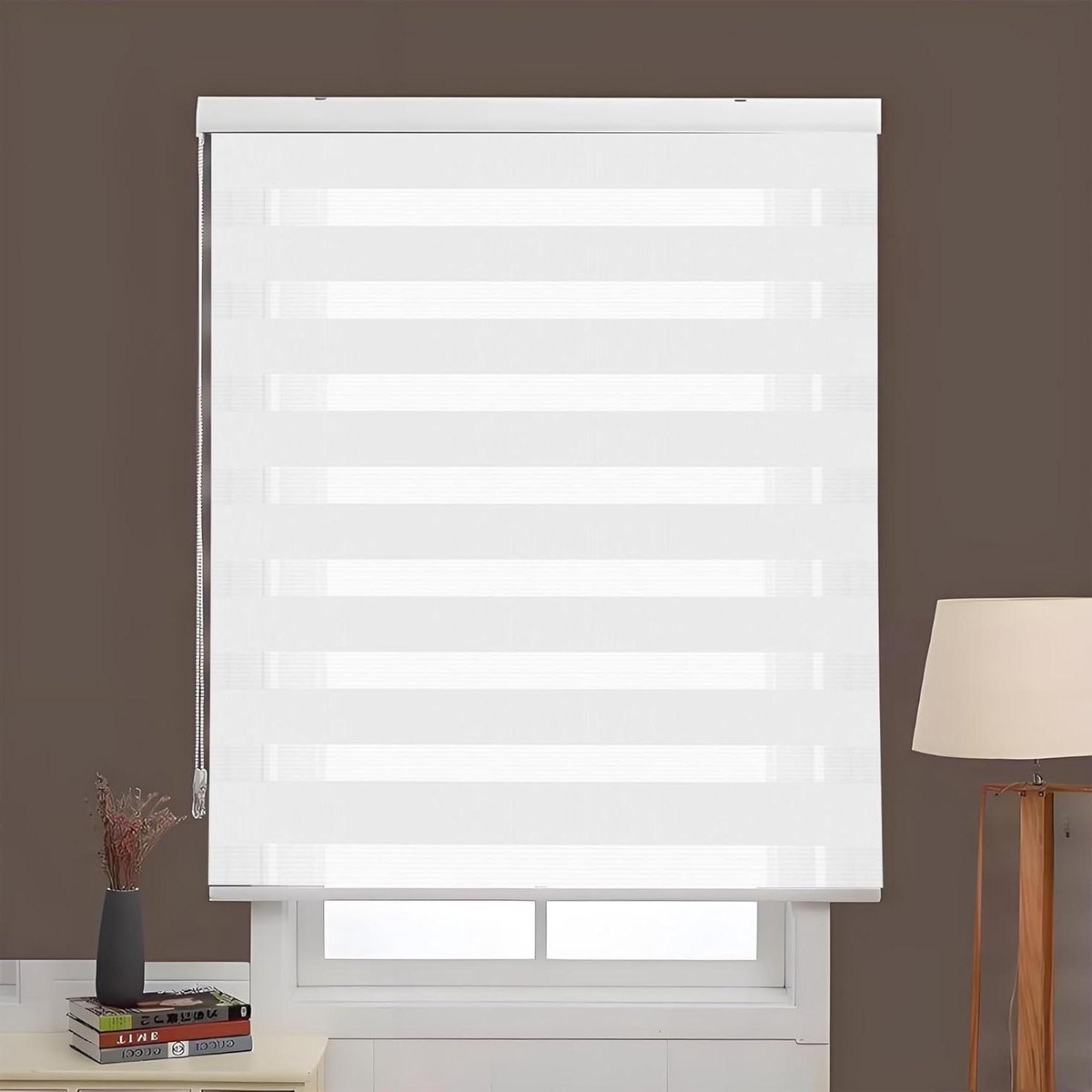 Dubbel Rolgordijn - Zebra Gordijn Dag Nacht - Lichtfiltering Privacy - UV-Bestendig Polyes