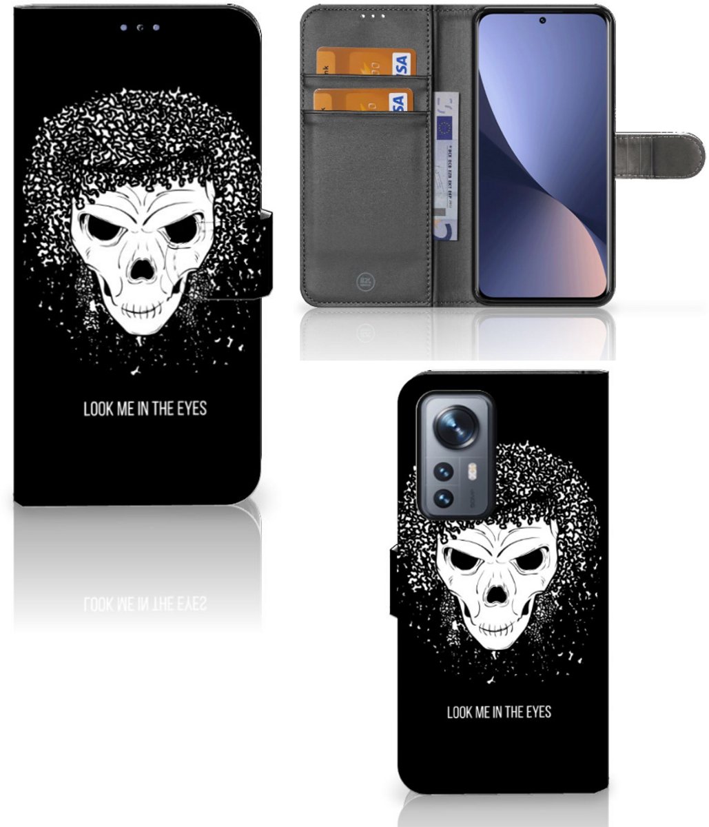 Book Case voor Telefoonhoesje met Naam Xiaomi 12 Pro Skull Hair