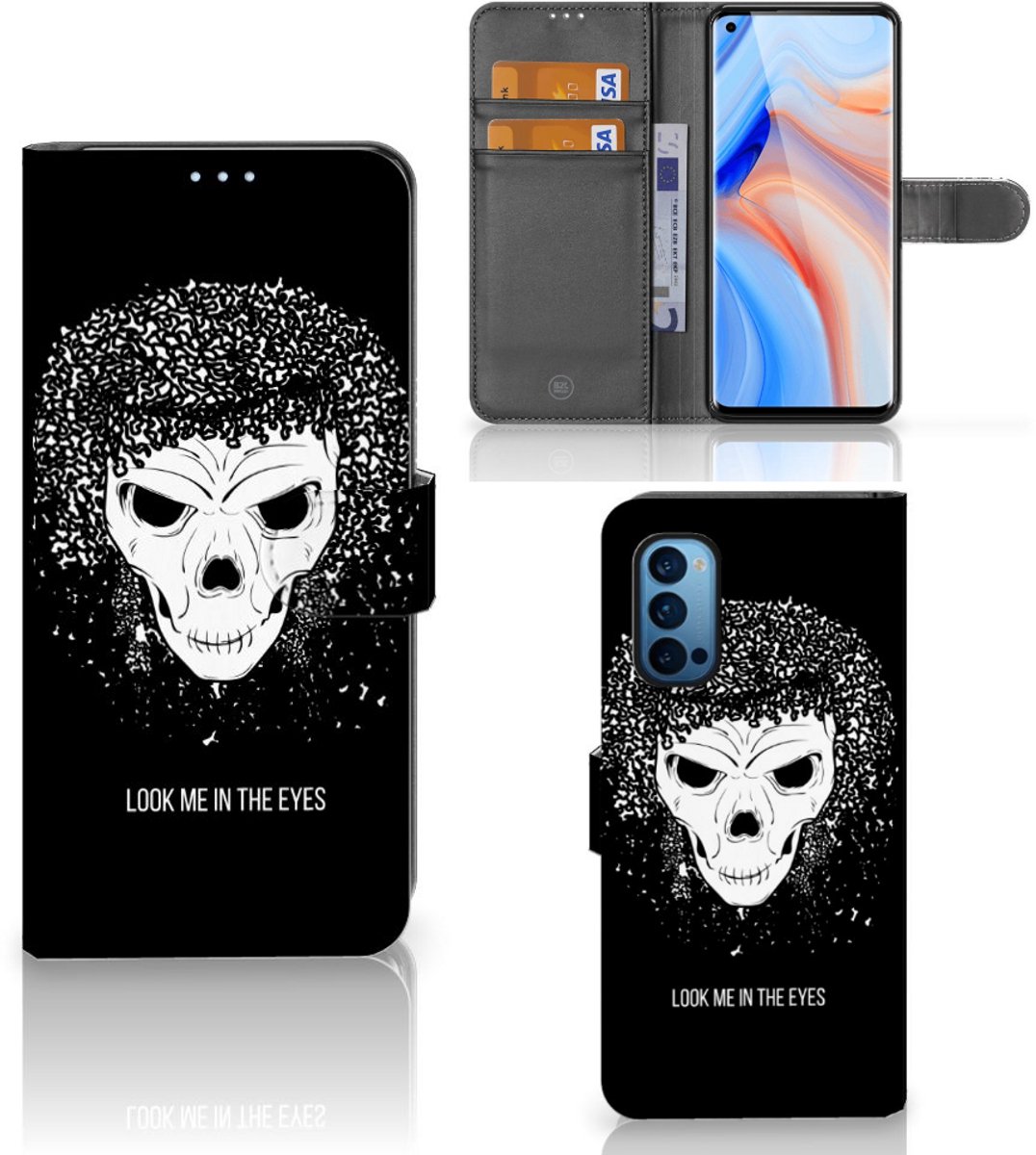 Telefoonhoesje met Naam OPPO Reno 4 Pro 5G Skull Hair