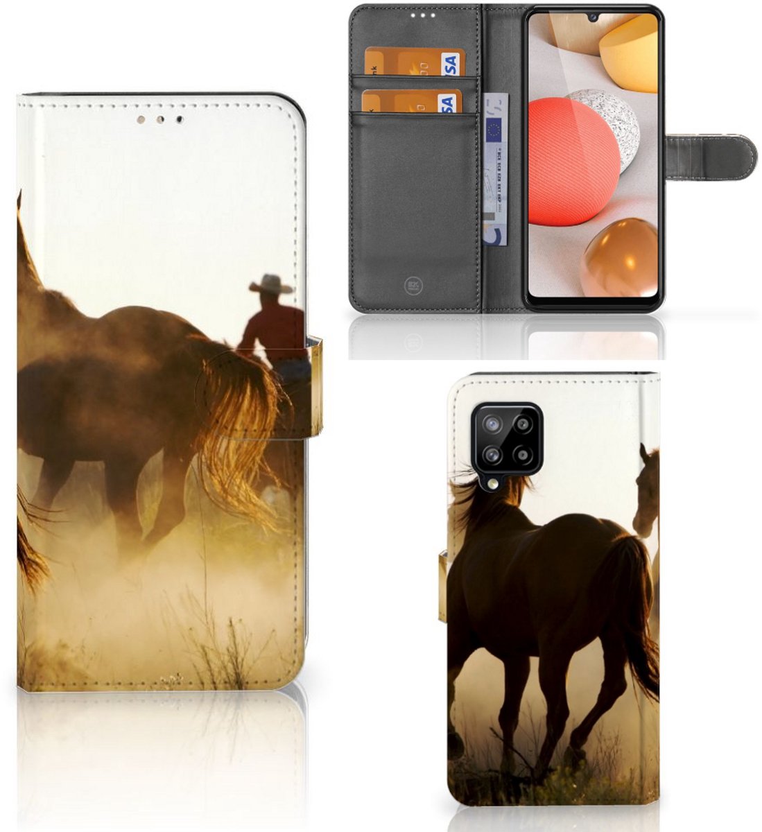 Samsung Galaxy A42 5G Telefoonhoesje met Pasjes Design Cowboy