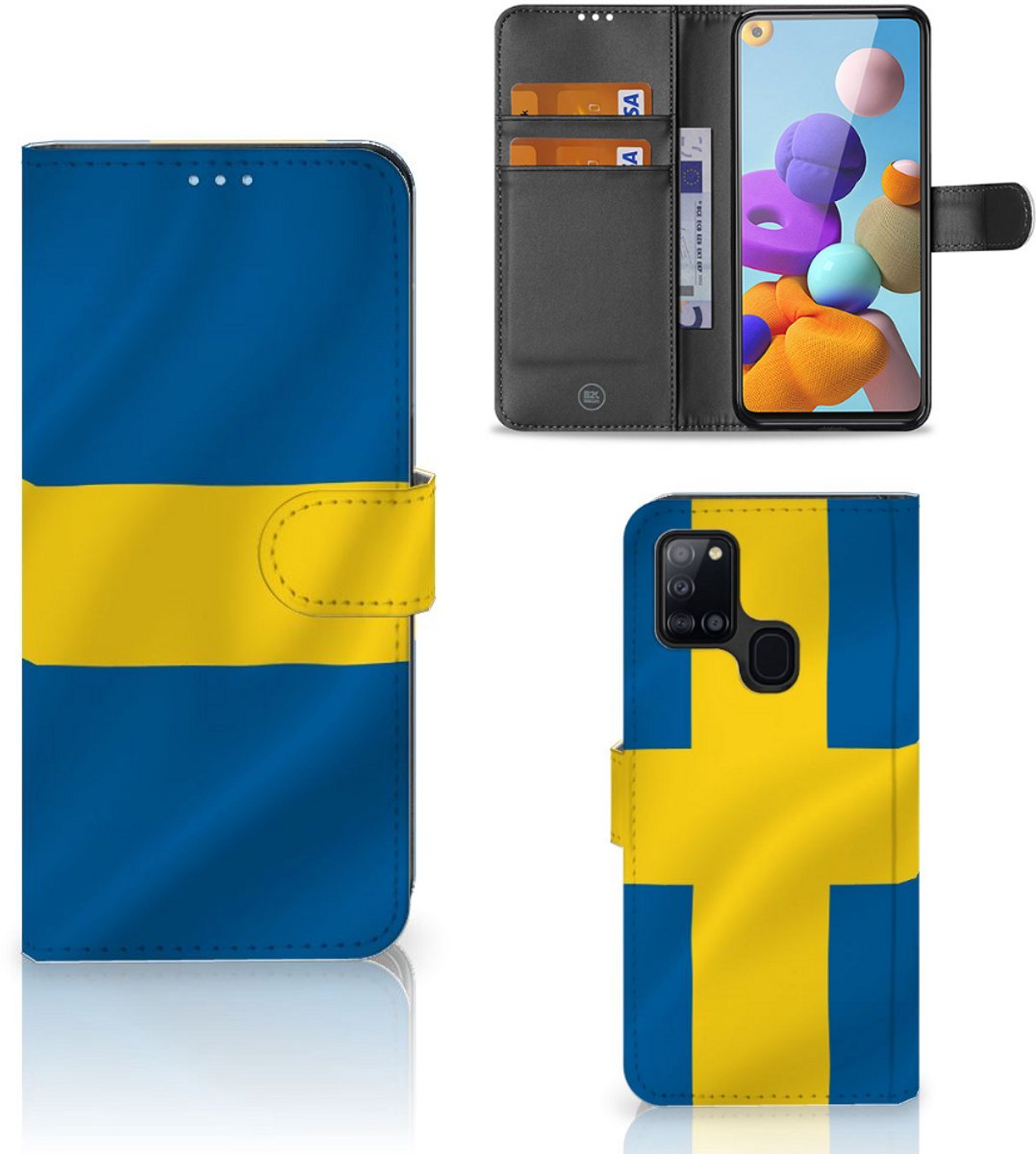 Samsung Galaxy A21s Bookstyle Case Zweden
