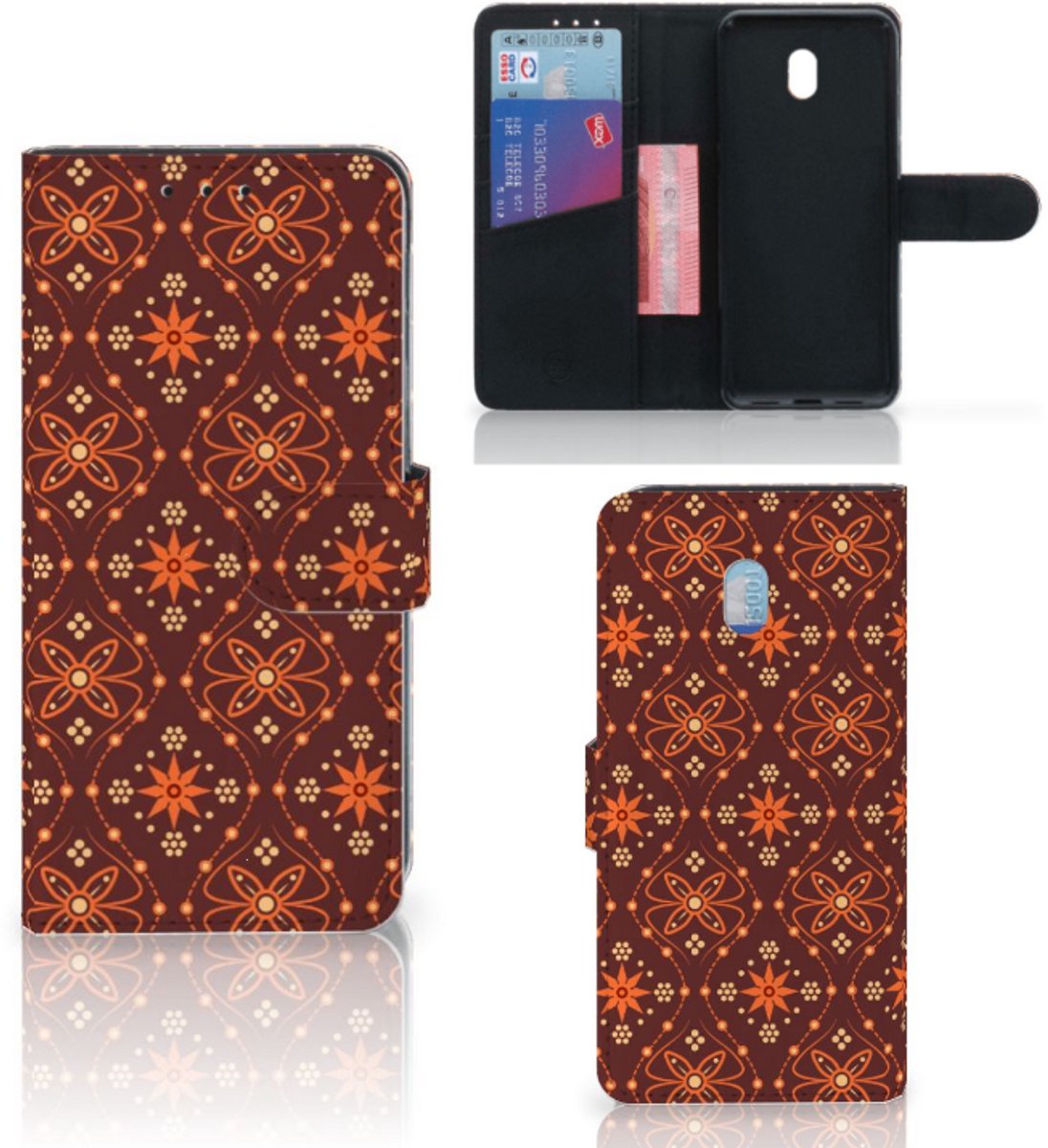 Boekhoesje voor Xiaomi Redmi 8A Telefoon Hoesje Batik Brown