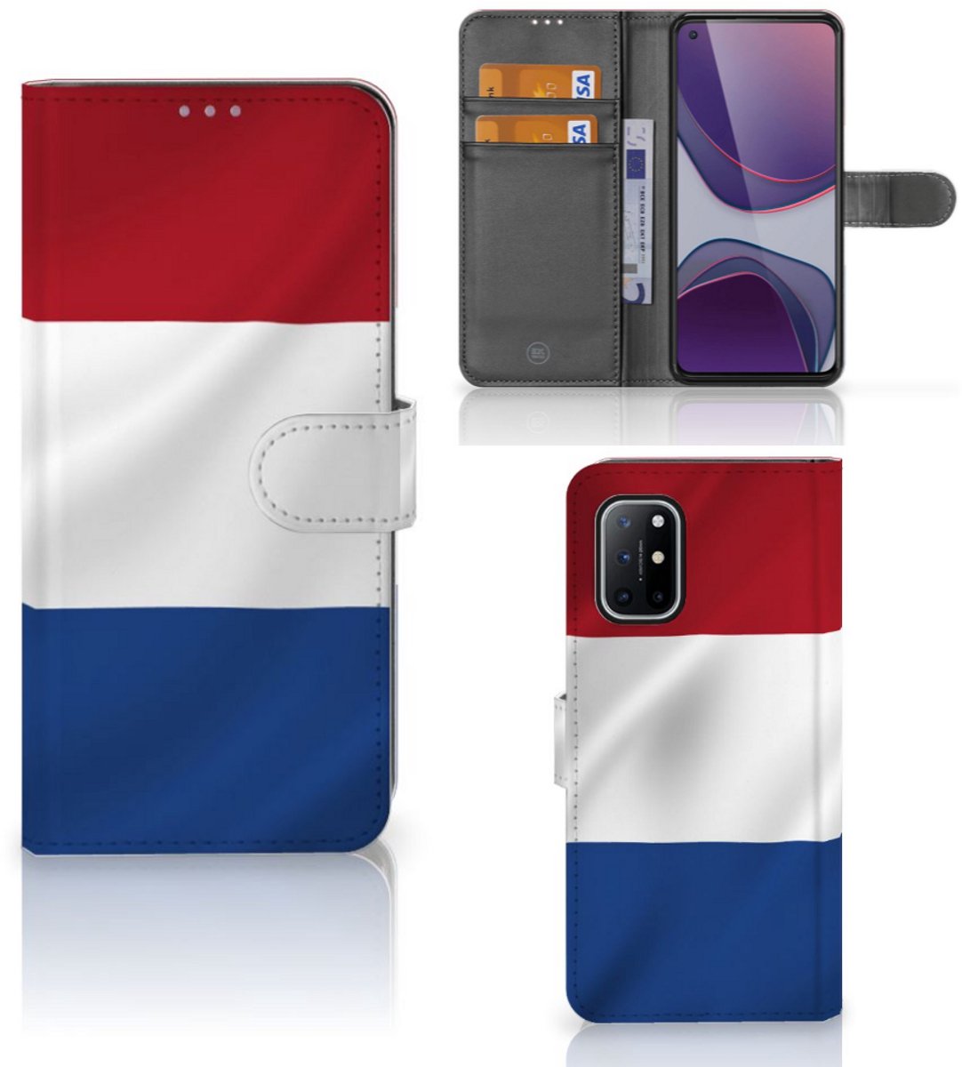 OnePlus 8T Bookstyle Case Nederlandse Vlag