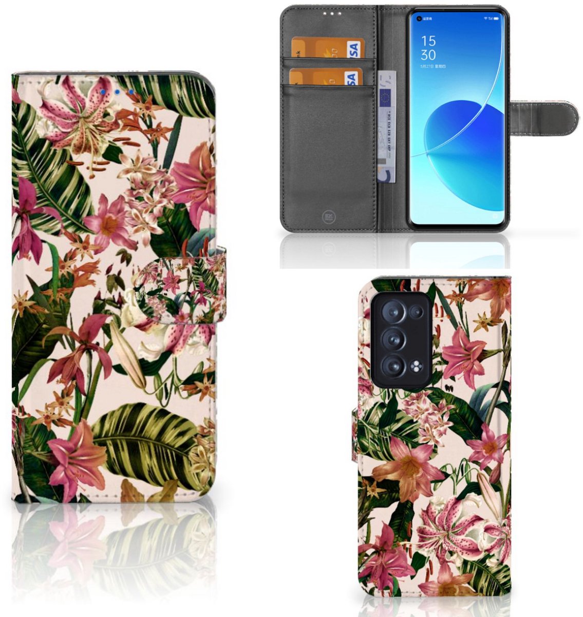 OPPO Reno 6 Pro Plus 5G Hoesje Flowers